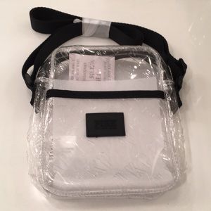 Pink Victoria’s Secret sport clear crossbody